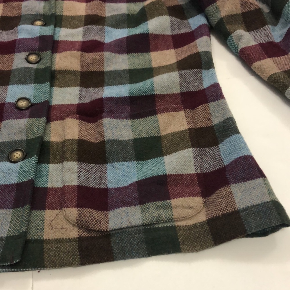 Geoffrey Beene Sport 8 Jacket Shirt Multi Colour Check Pockets Button Excellent - Picture 6 of 9